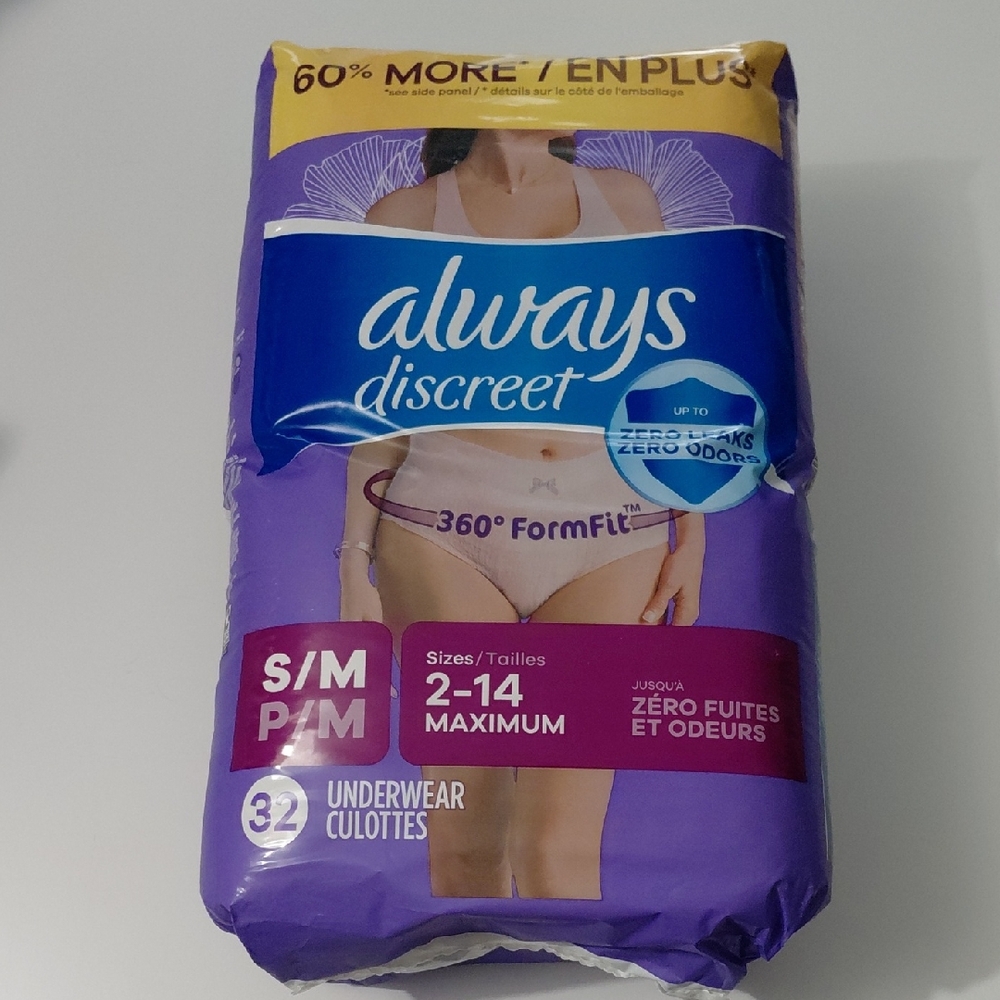 Always Discreet Women's Panties - 32 Ct